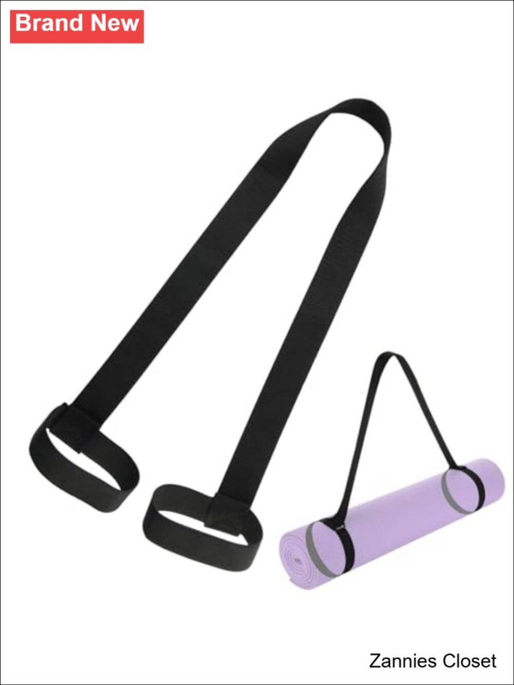 ✨ Yoga Mat Strap Carrier Sling with Stretching Band Loops Cotton